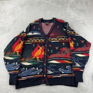 Vintage Coogi Mens Sz Large Pure New Wool Kangaroo Made in Australia 3D Textured